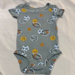 Carter's - Grey Sports-Themed Kids One Piece short sleeve shirt